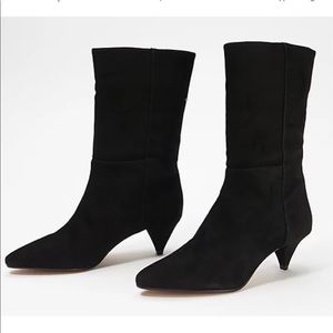 Vince Camuto Rastel Black SuedePointed Toe Mid Calf Boot 8M